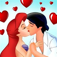 Ariel and Prince Kissing
