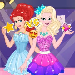 Jogo Elsa vs Anna: Fashion Showdown no Jogos 360