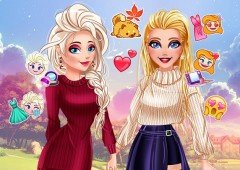 Barbie And Elsa Autumn Patterns