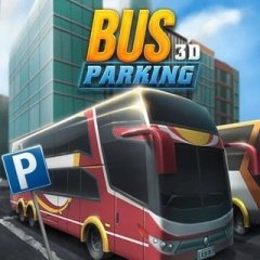 Cidade estacionamento para ônibus 3d