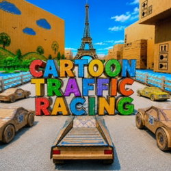 Cartoon Traffic Racing Paper Derby