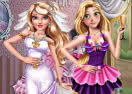 Chloe and Emma Wedding Dress Up