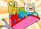 Colorir Finn e Jake Voando