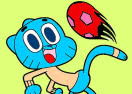 Colorir Gumball Jogando Futebol