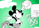 Colorir Mickey Jogando Basquetebol