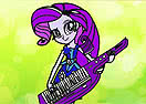 Colorir Rarity Guitarrista