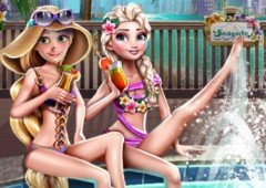 Eliza and Chloe BFFs Pool Party
