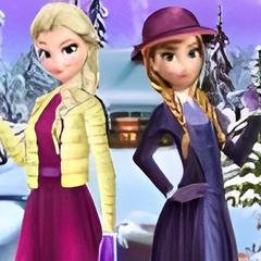 Elsa and Anna Winter Dress Up