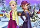 Elsa and Anna Winter Dress Up