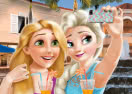 Elsa and Rapunzel Selfie Time