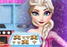 Elsa Cooking Gingerbread