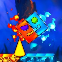 Jogo Fire and Water Geometry Dash no Jogos 360