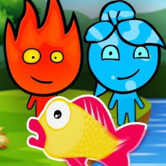 Jogo Fireboy and Watergirl Go Fishing no Jogos 360