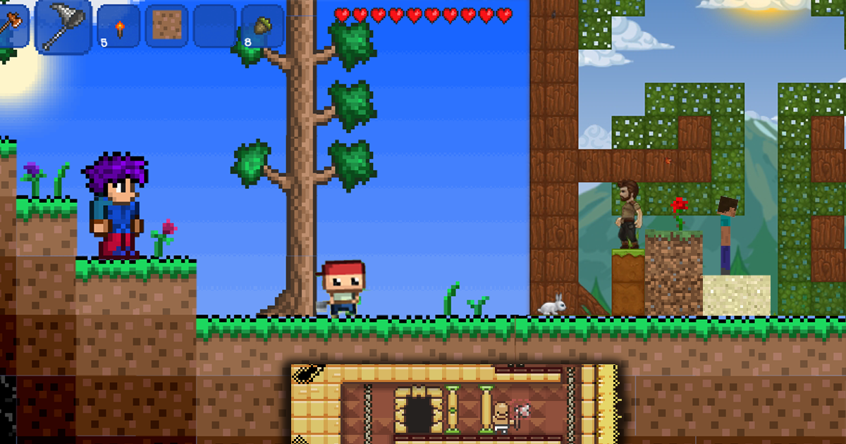 5 Jogos parecidos com o Terraria para jogar grátis online 