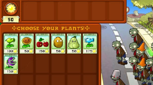 Jogo Plants vs Zombies