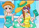 Frozen Sisters Pool Party