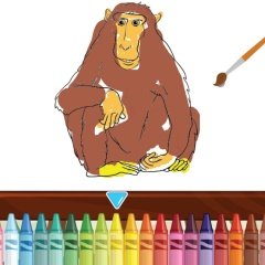 Funny Monkeys Coloring