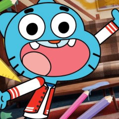 Crianças jogo de cama dos desenhos animados jogos gumball capa