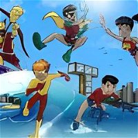 Kid Flash e os Jovens Titãs na Praia