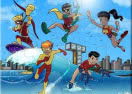 Kid Flash e os Jovens Titãs na Praia