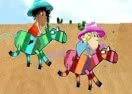 Lola and Lotta Sock Pony Race