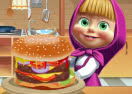 Masha & The Bear: Cooking Big Burger