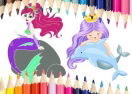 Mermaid Coloring Book Game