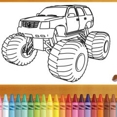 Carros monstros para colorir!  Carro monstro, Carros para colorir, Monstros