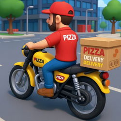 Motor Bike Pizza Delivery 2020