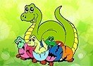 Pinte a Família de Dinossauros