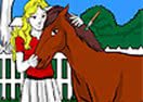 Pinte a Menina e Seu Cavalo