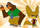 Pinte Finnick e Flash de Zootopia