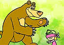 Pinte Masha e o Urso Brincando