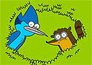 Pinte Mordecai e Rigby de Apenas um Show