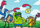 Pinte Mordecai, Rigby e Musculoso