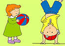 Pinte Rosie E Caillou Brincando