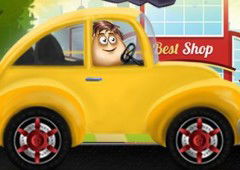 Pou Drives to Go Shopping