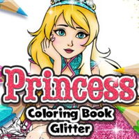 Princess Coloring Book Glitter