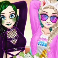 Jogos Elsa vs Barbie: Fashion Contest - Princesa dos Jogos
