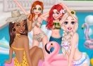 Princesses Chillin At The Pool