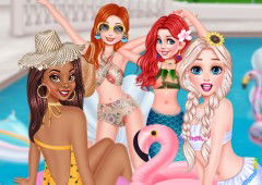 Princesses Chillin At The Pool