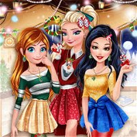 Jogue Vestir as princesas da Disney para o Natal, um jogo de Natal