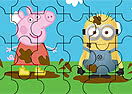 Quebra Cabeça de Peppa e o Minion