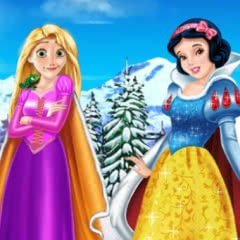 Rapunzel and Snow White Winter Dress Up