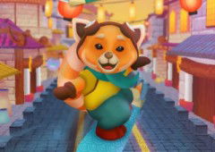 Red Panda Surfer