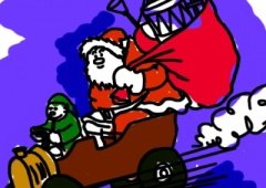 Santa Driver Coloring Book