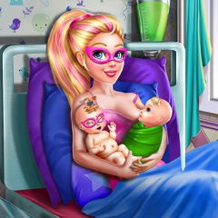 Jogo Super Barbie Twins Birth no Jogos 360