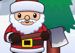 Wood Cutter Santa Idle